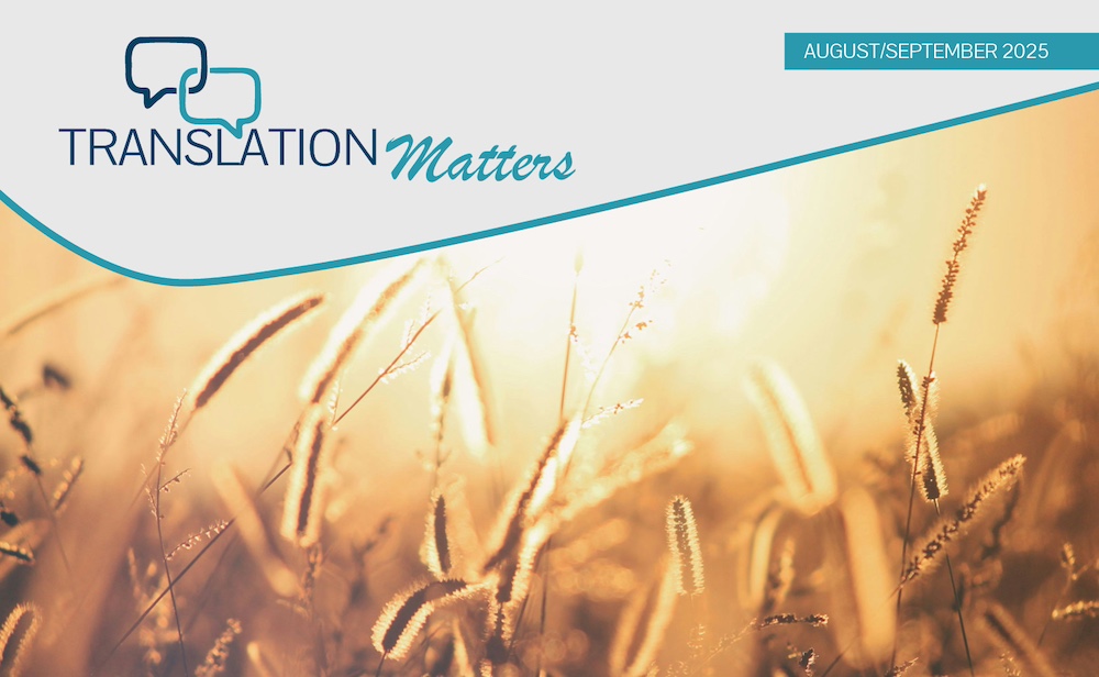 Translation Matters | Golden Harvest | August - September 2025